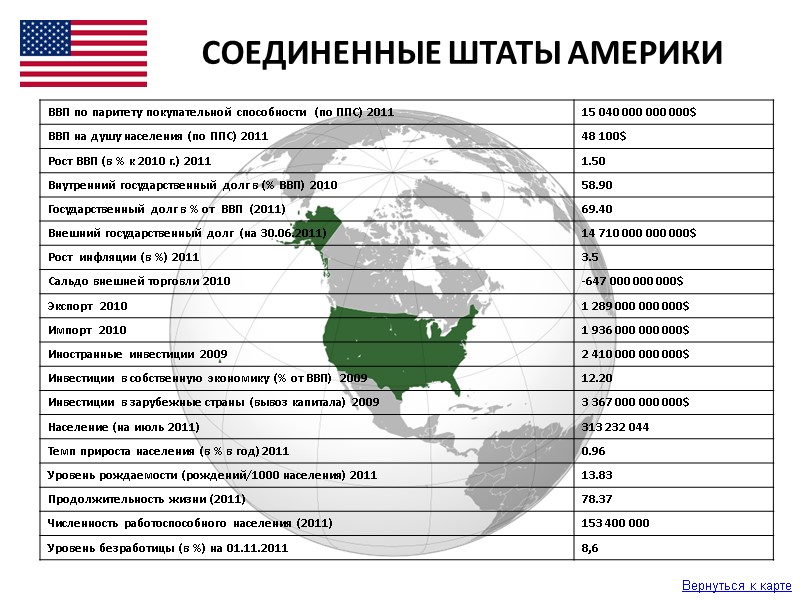 Вернуться к карте СОЕДИНЕННЫЕ ШТАТЫ АМЕРИКИ